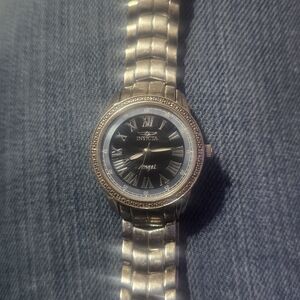 Invicta Gold Watch with Black Dial